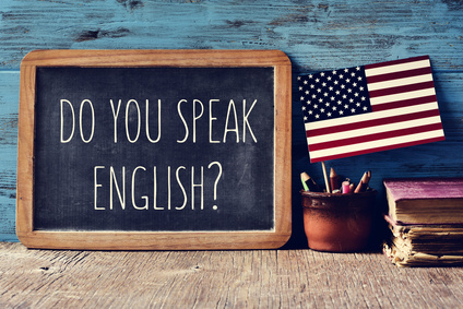 question do you speak English? in a chalkboard